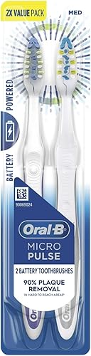 Oral-B Micro Pulse Battery Cepillo de dientes eléctrico mediano, 2 unidades