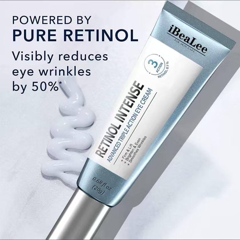 Eye Cream for Anti-Aging–Triple Action Formula with Hyaluronic Acid to Smooth Wrinkles, Brighten Dark Circles,Reduce Puffiness,and Firm Under Eye Skin–Non-Greasy,Gentle for All Skin Types,Men & Women