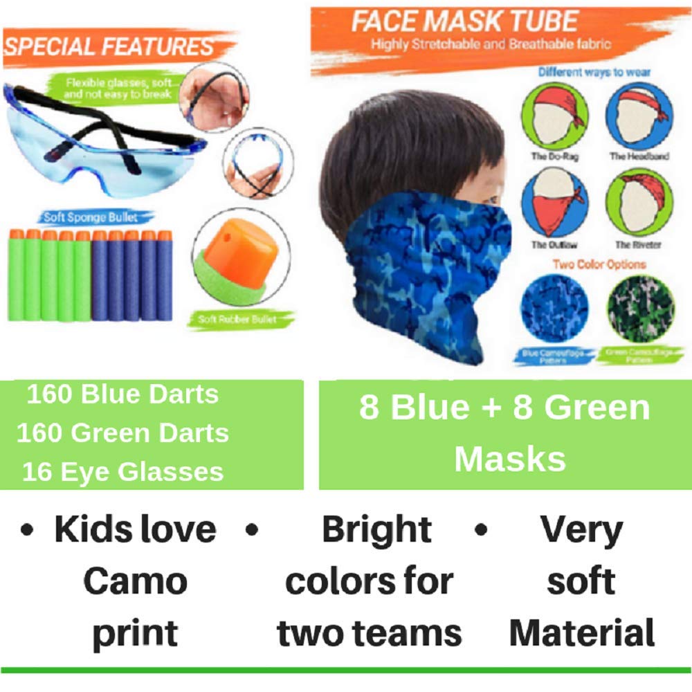 wishery Supplies & Favors for Nerf Party 16 Kids. Compatible with