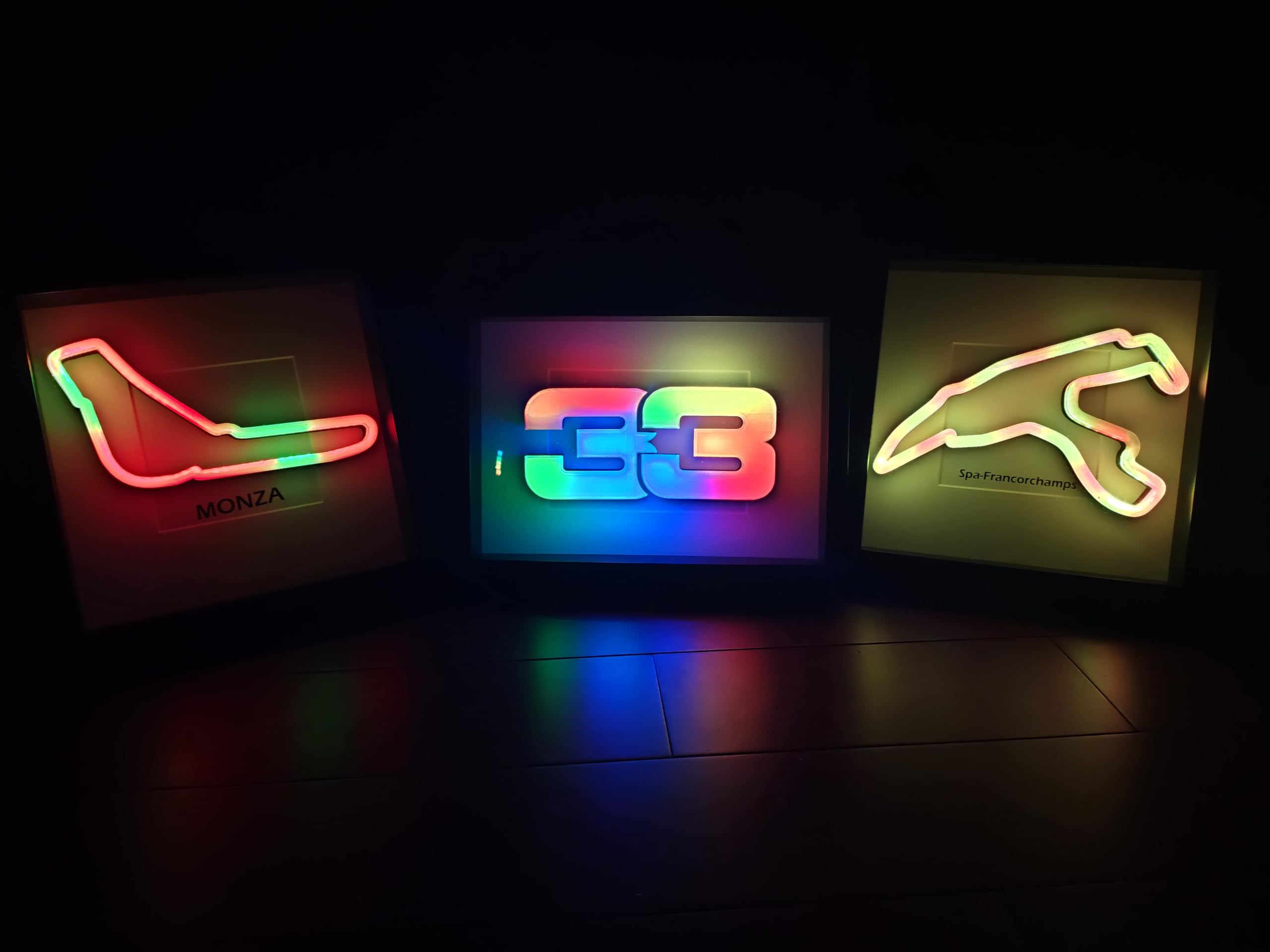 Pista de carreras LED RGB F1 Mónaco, Fórmula 1 de regalo, decoración de pista de carreras F1 Mónaco lámpara de pista