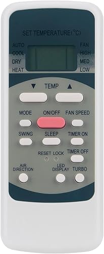 Econtrolly Control remoto reemplazado R51ME para aire acondicionado Midea R51L1BGE R51l5BGE R51l10BGE R51E R51CE R51MCE R51DE R51I4BGCE UL-R51ME