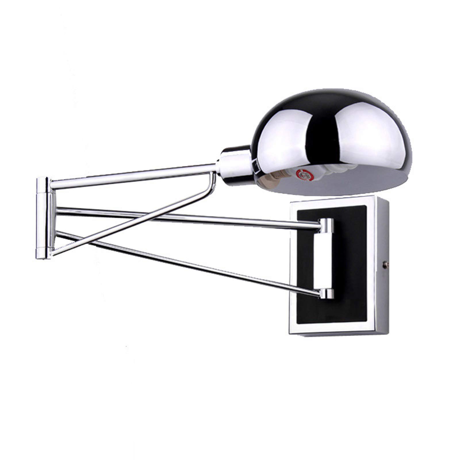 Applique murale rétro industrielle en chrome brillant de haute qualité avec interrupteur