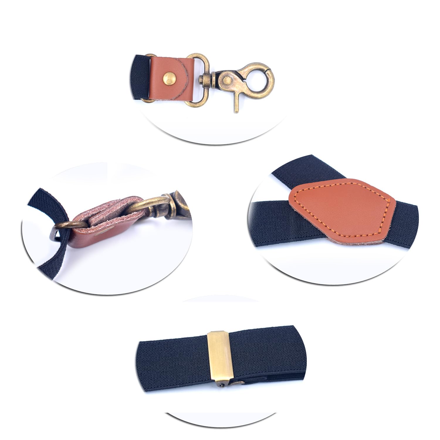 Bretelle con Tre Ganci a Clip, Fibbia per Adulti, Maschi e Femmine, universali, a Forma di Y, con Clip per Pantaloni, Cintura Antiscivolo