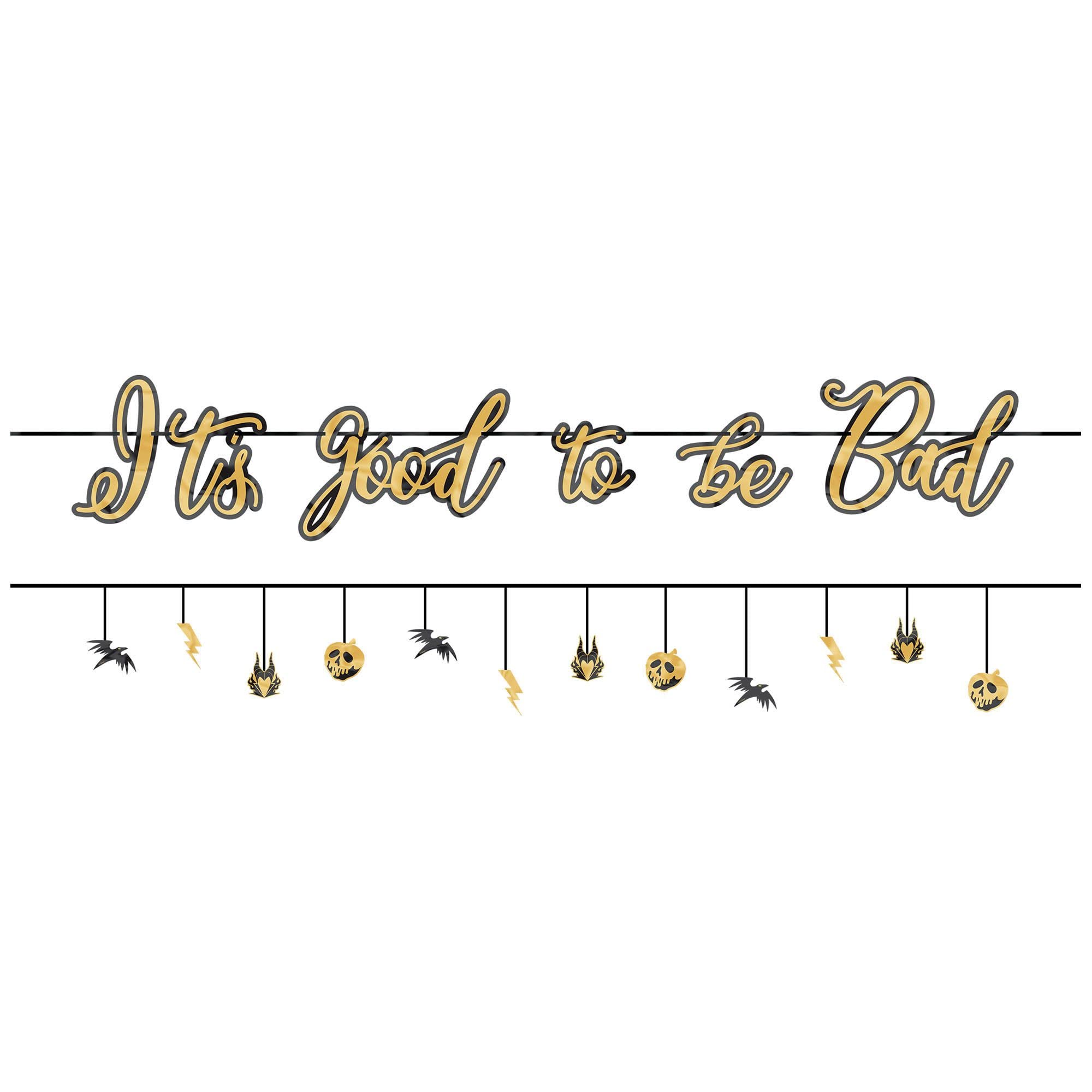 HTFPS "Halloween""Its Good To Be Bad"" Foil Cutout Banner, 12' - 2 Pcs."