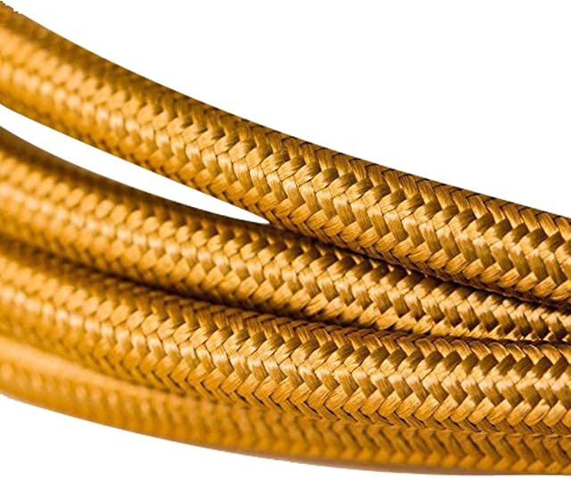 1 Meter, 2 Core Round _Italian Vintage Coloured_ 0.75mm_ Braided Fabric Flexible Electrical _UK Lighting _Wire _Cable (1 M, 2 Core round)