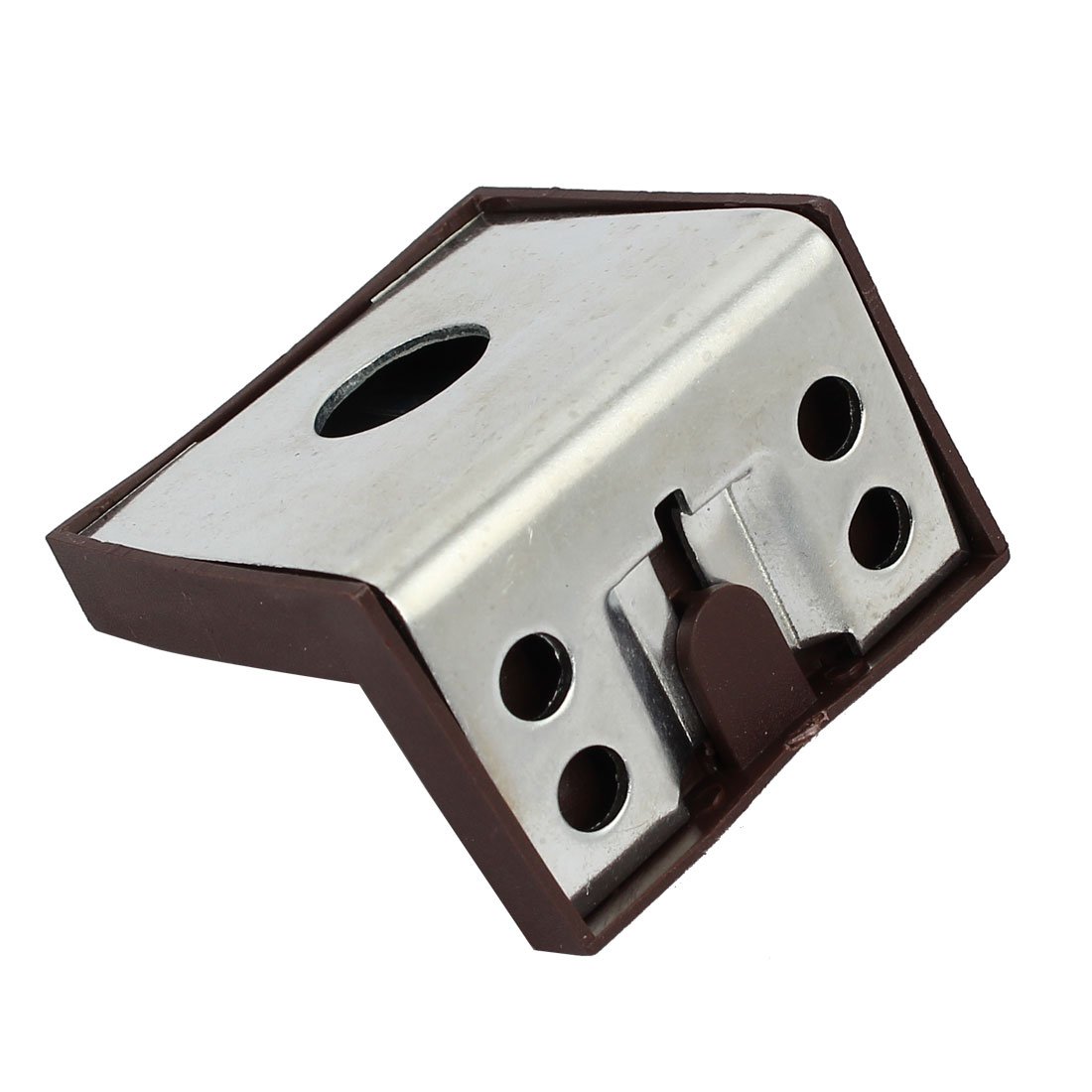 Sourcingmap 44mmx50mmx33mm L Shaped Plastic Cover Right Angle Corner Support Brackets 4pcs, Brown, Silver, 1.73" x 2" x 1.3" - Image 4