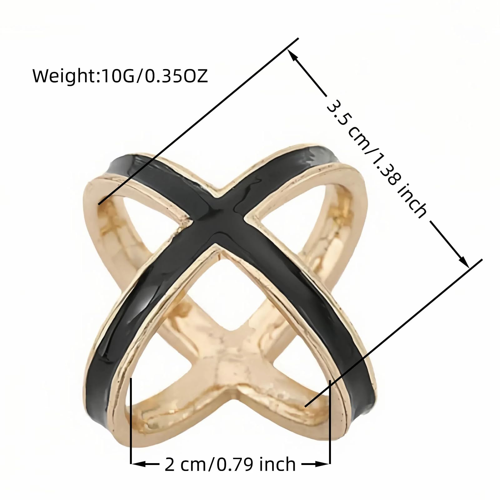 SYWDUDUCLT 2 Pcs Scarf Rings For Women, Fashion Metal Scarf Buckle, Black/White