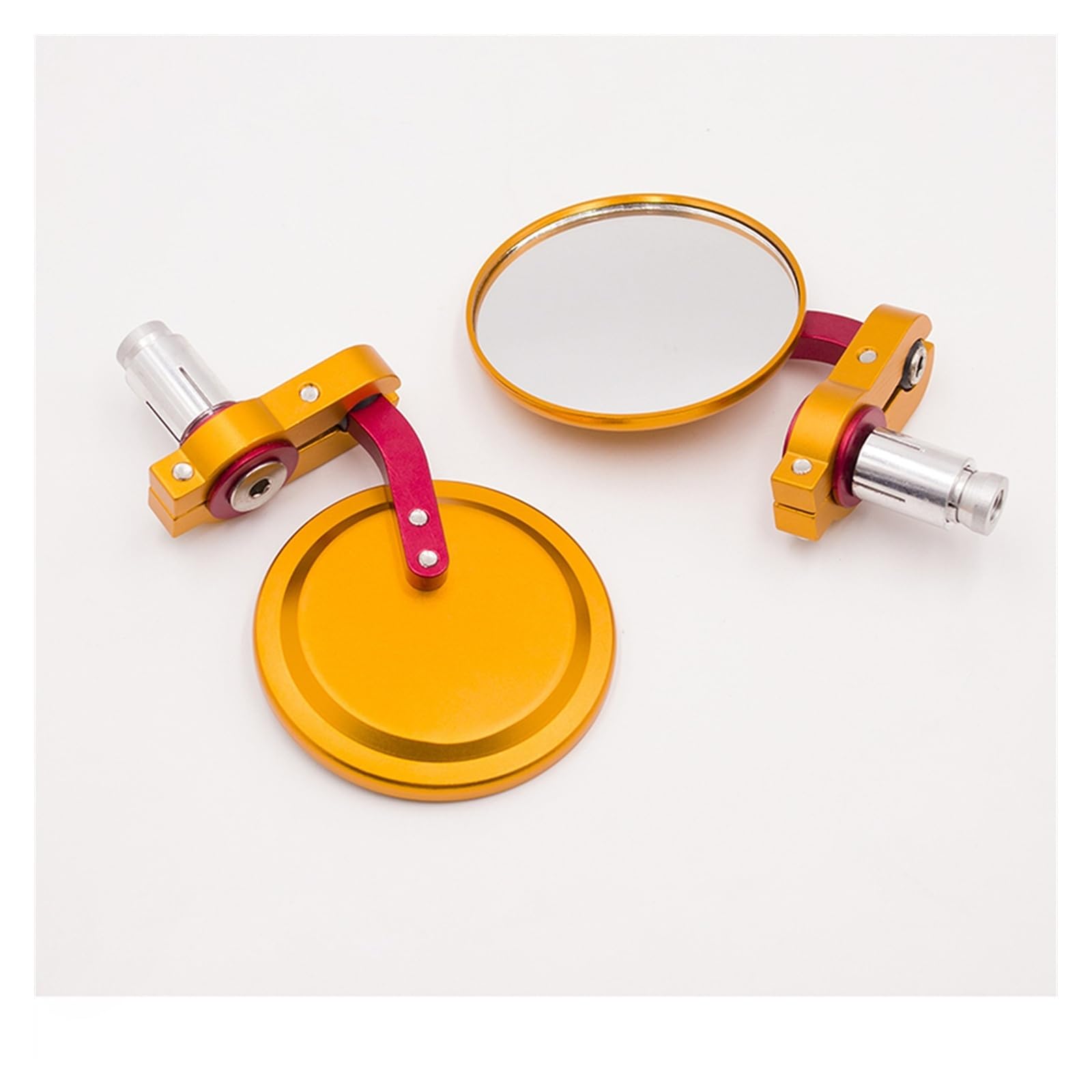 Motocicleta Retrovisores Espejo Retrovisor Para Motocicleta, Espejos Retrovisores Para Motocross, Rotación De 360 ​​grados, Espejo Elíptico Redondo Ajustable, 2 Unids/par Espejos Motocicleta Laterales