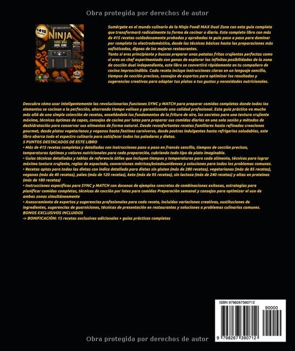 Miniatura 2 de El gran libro de recetas de Ninja Foodi Max Dual Zone más de 415 recetas prácticas, sencillas y auténticas, domine el arte de freír al aire, asar,