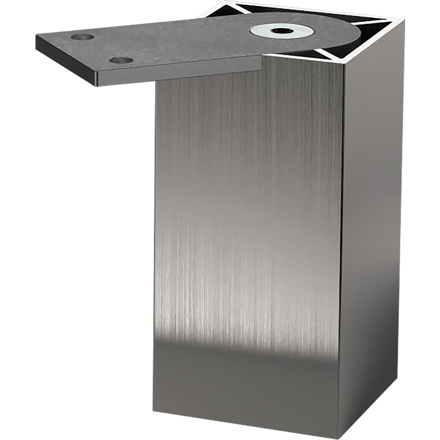 Pied de meuble acier inoxydable Capri 100 mm réglable en hauteur