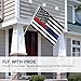 Anley Fly Breeze 3x5 Foot Thin Blue Line and Red Line US National Polyester Flag - Vivid Color and Fade proof - Honoring Law Enforcement Officers and Firefighter Polyester Flags 3 X 5 Ft