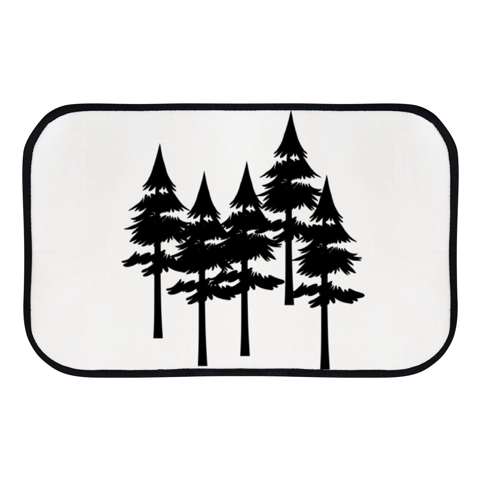 Nuansexi Bathroom Rugs Wood Sign Christmas Tree Logo Floor Mats Non Slip Bathmat Doormat Tub Mat Coral Velvet Absorbent Entrance Carpet Mats Machine Washable Bedroom Decor