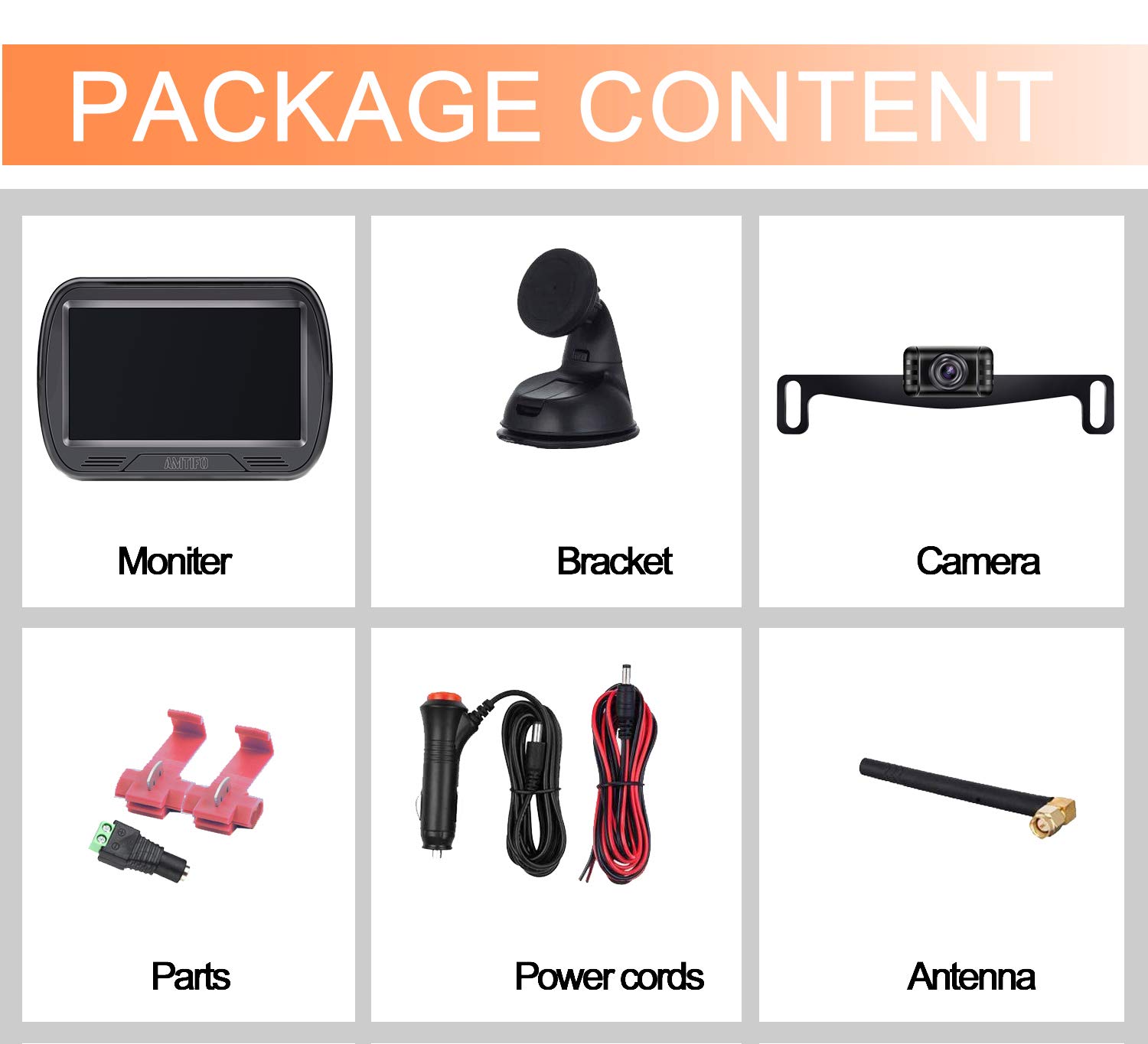 Wireless Backup Camera for Cars Trucks HD 1080P Bluetooth Rear View