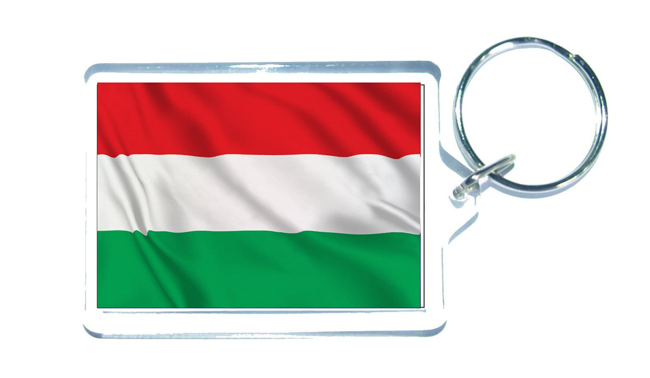 Decalarama Clear Hungary Flag Keyring Gift - Cute Hungarian Novelty Country Key Fob - Birthday Present - Sadnick Gifts