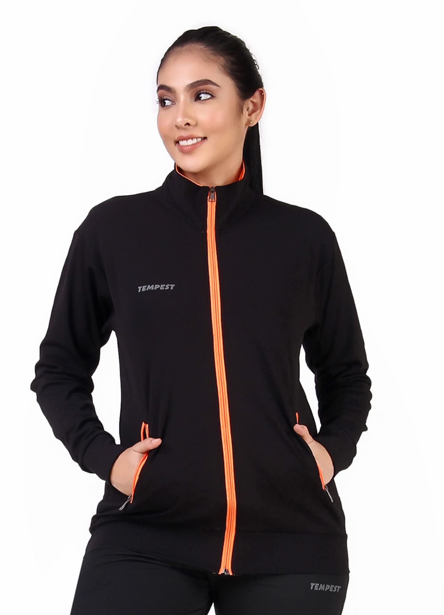 tempest Women Sports Windcheater Stylish Zipper Jacket | Strechable Lycra Sports Track Jacket for Women-picture-31