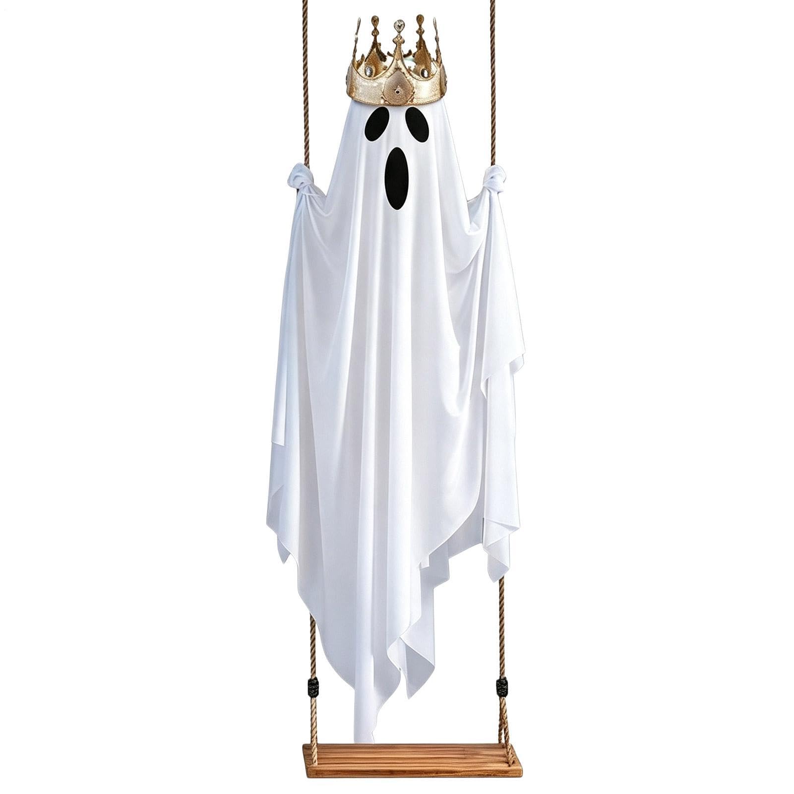 Fantasma Colgante decoración de Exterior con Luz Halloween 150 cm De Alto