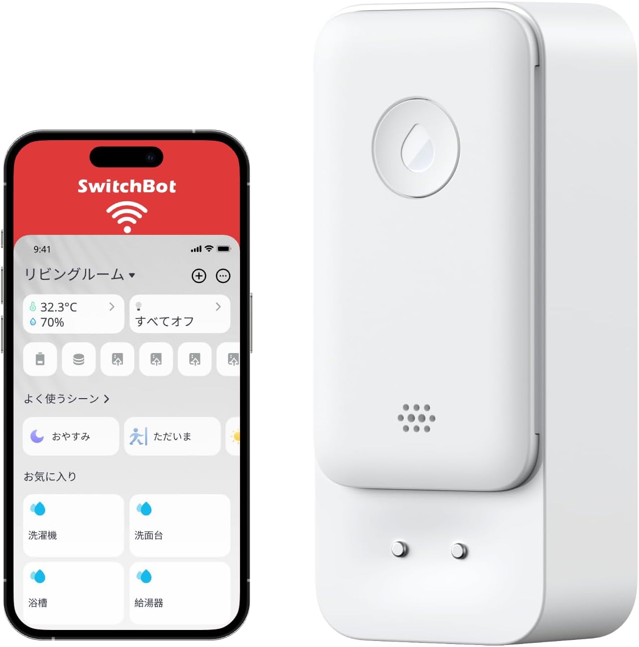SwitchBot Water Leak Sensor WiFi Security Alexa - SwitchBot Water Level Sensor Leak Prevention Security Alarm with Adjustable Volume Smart Home Remote Control Water Leak Detector