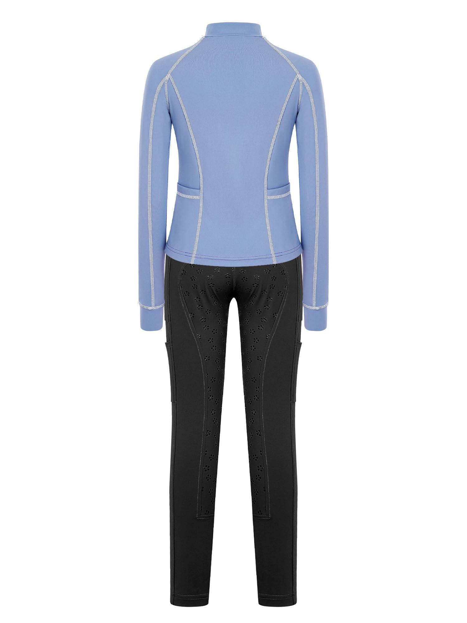 MSemis Top Y Pantalones Cortos Gimnasia Artística Niña Mallas De Entrenamiento Ecuestre Leggings Equitación