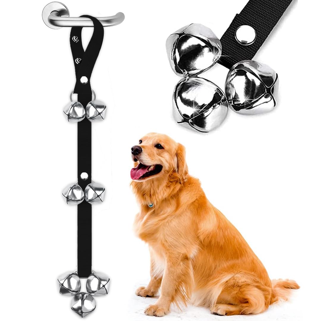 BLUETREE Dog Doorbells Premium Quality Training Potty Great Dog Bells Adjustable Door Bell Dog Bells for Potty Training Your Puppy The Easy Way - 7 Extra Large Loud 1.4 DoorBells