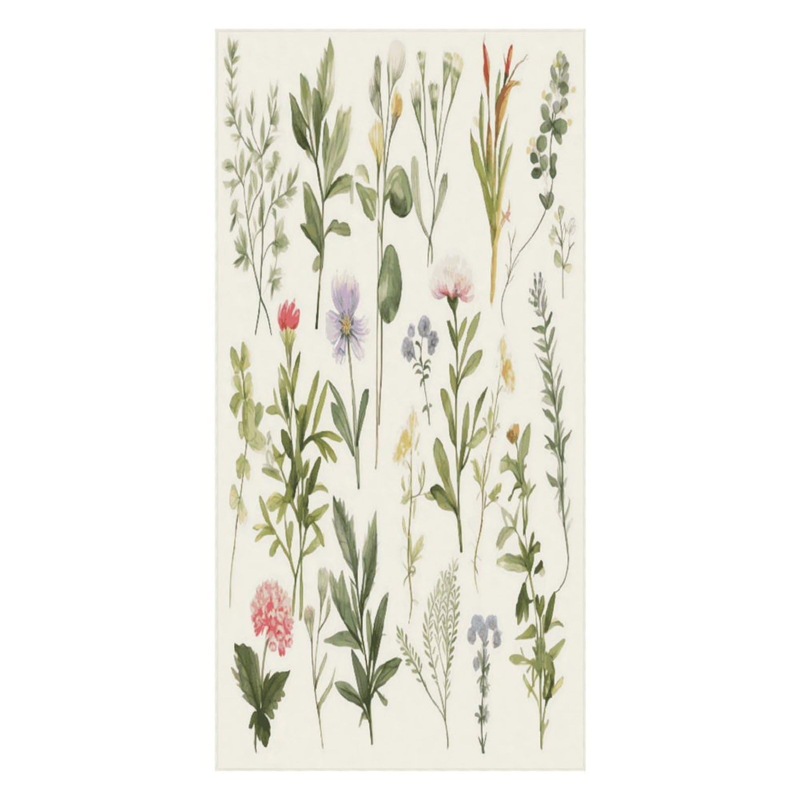 Adfgyerh Unisex Style Season Watercolors Of Herbs Flowersb Bath Towels Beach Towel Lightweight Quick Dry, Bath Towel For Travel Sports Pool Swimming Bath Camping Yoga Adults160x80cm