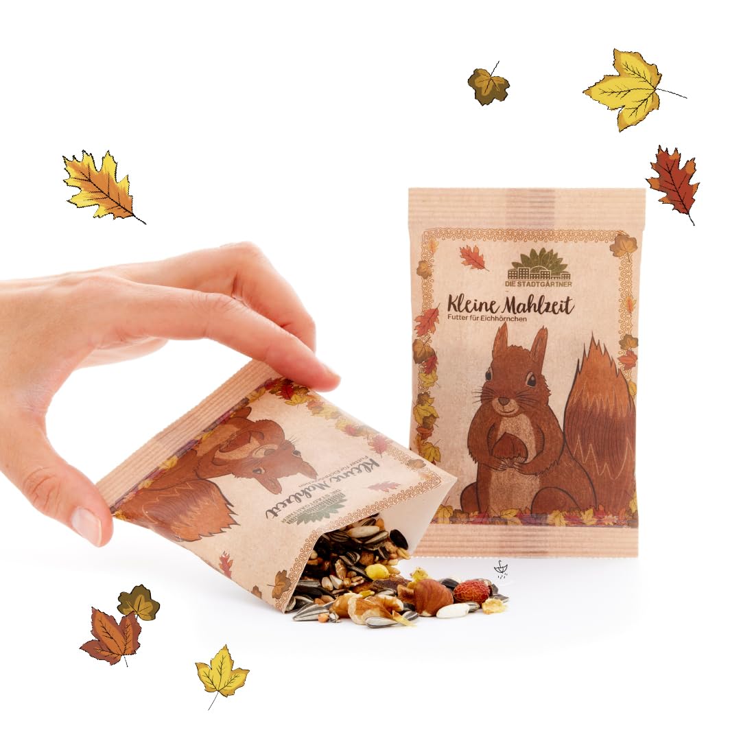 Die Stadtgärtner Petit repas - Nourriture pour écureuils - Contient des noisettes, des noix, des cynorrhodons, des raisins secs et des noix de cèdre - Nourriture naturelle pour les écureuils