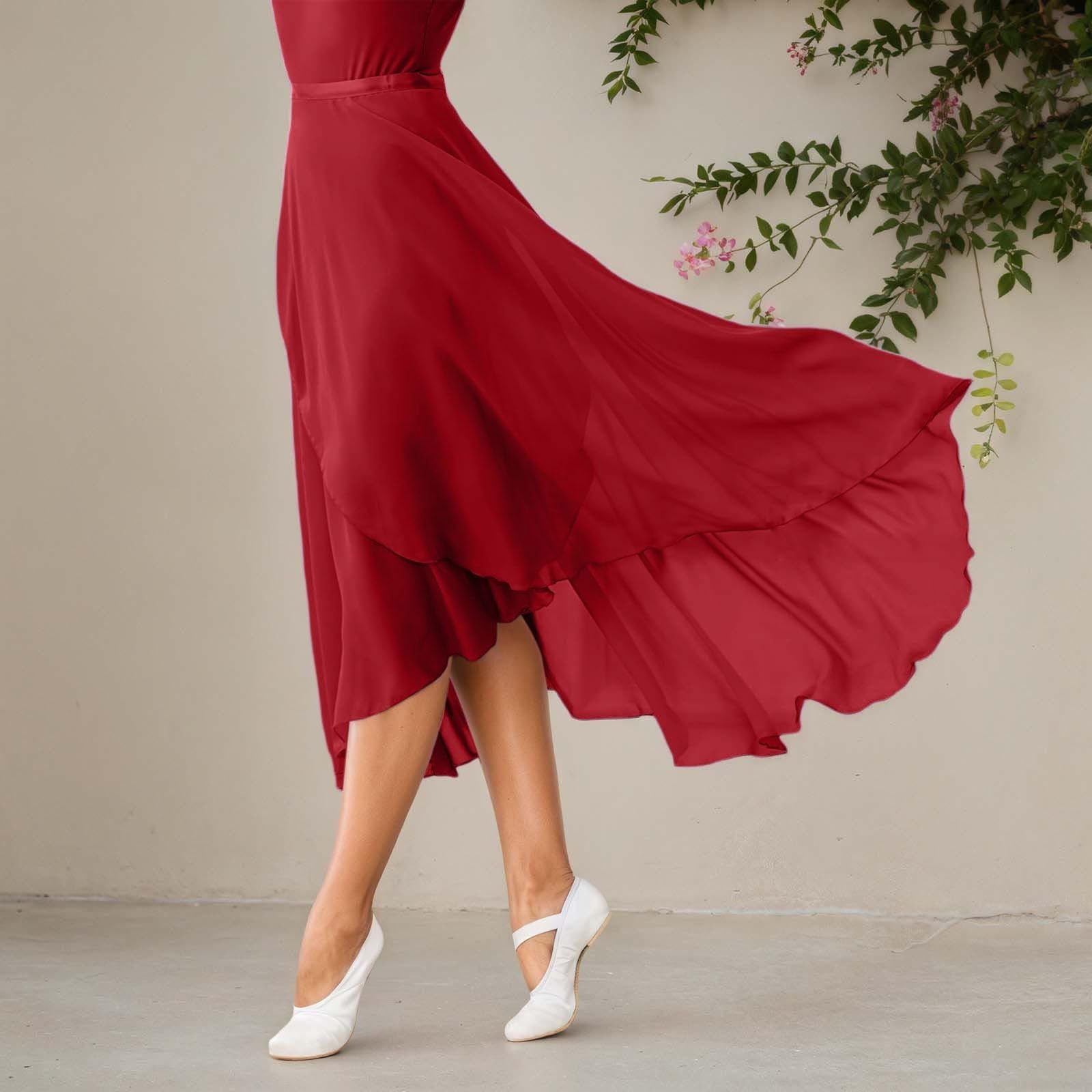 2026 Falda envolvente de ballet para mujer Faldas largas transparentes de baile — view 2