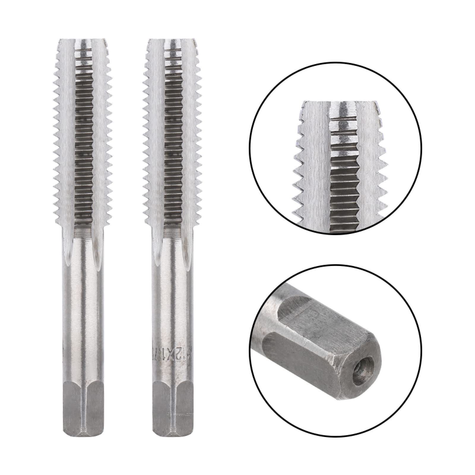 Punta da Trapano con Filettatura Destra, Maschio per Foro filettato, Maschio per Trapano con scanalatura Dritta, Maschio per Trapano, Utensili manuali, M5x0,8
