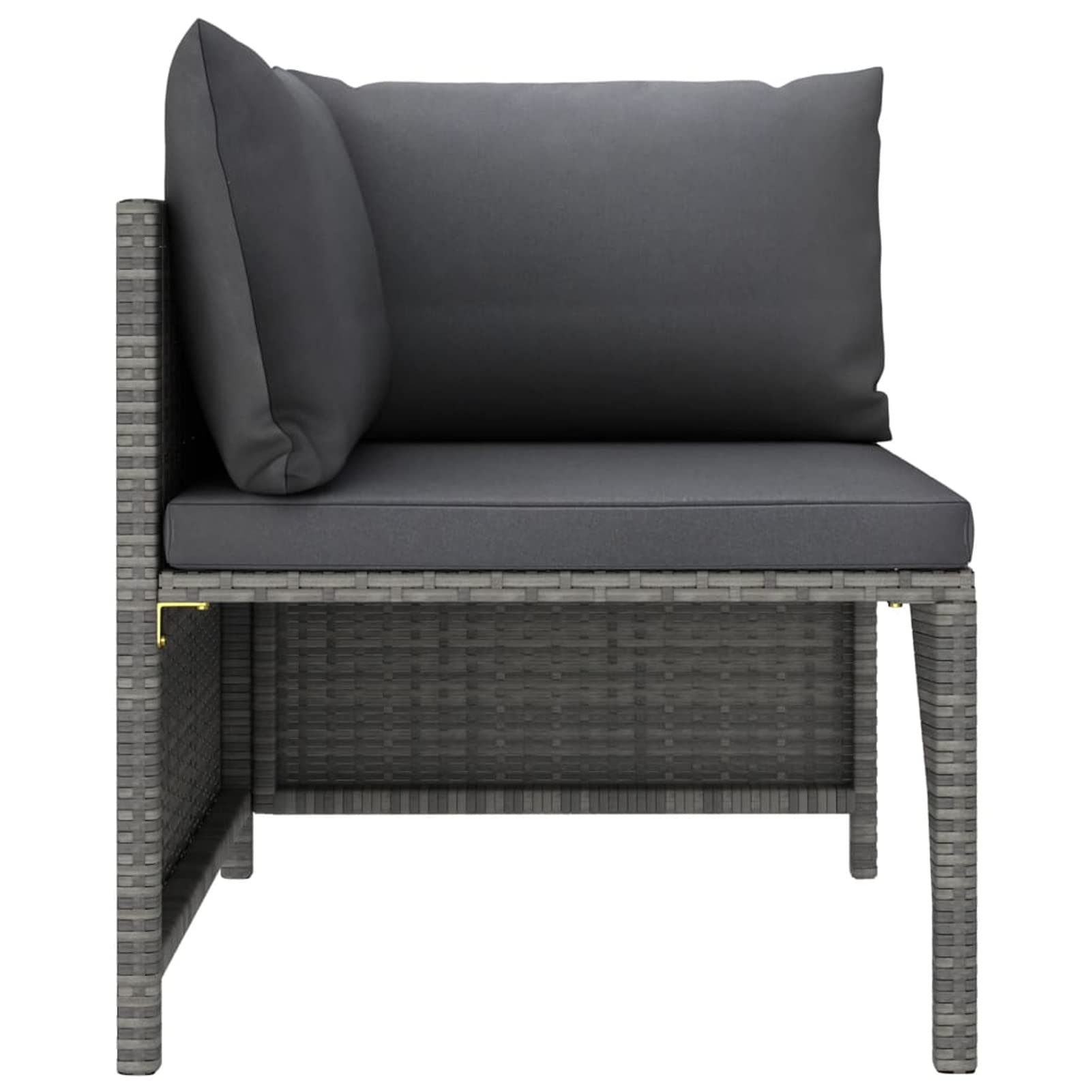 Lechnical Salotto da Giardino Divanetto Esterno Set Set Divani da Giardino Divano da Divani da Giardino Set Divani da Giardino 4 pz con Cuscini in Polyrattan Grigio b