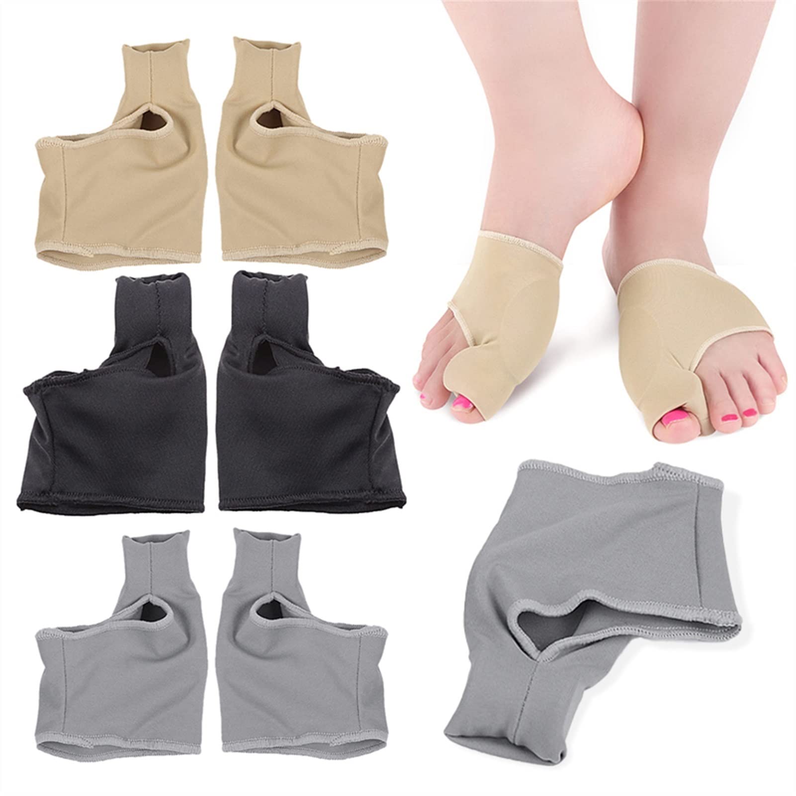 Zehenspreizer Socken Hallux Valgus Bunion Corrector Orthesen Füße Knochen Daumenversteller Korrektur Sockenglätter Pediküre Werkzeug 2 Stück