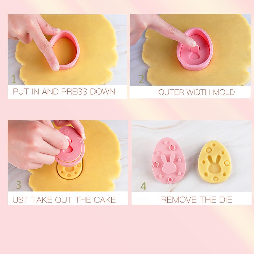 9 moldes para galletas de Pascua (con 30 bolsas de Pascua)