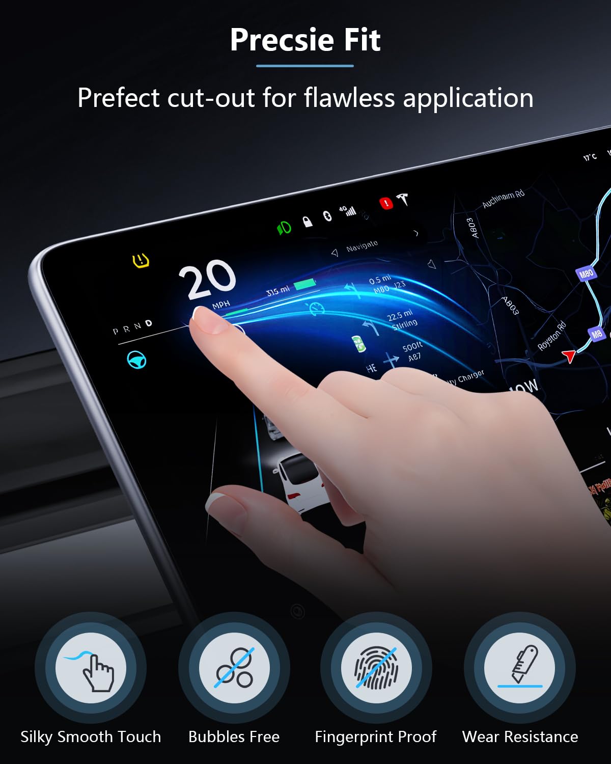 Pellicola protettiva per display Dacia Duster 3 2024-2026, vetro temperato 9H 10,1 cali