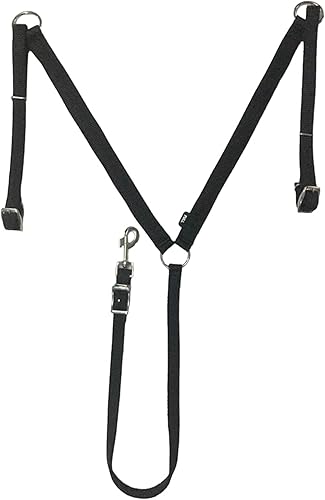 Majestic Ally Collar de pecho acolchado de nailon para caballos (negro, completo)
