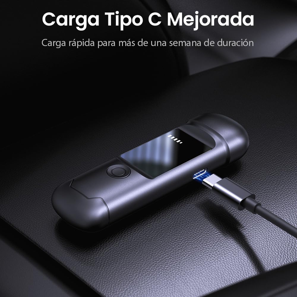 Alcoholimetro Homologado Portátil, Alcoholímetro Digital Sin Contacto Sin Boquilla, Medidor De Alcohol con Pantalla Digital, Test De Alcoholemia Rápido para Coche Y Uso Personal