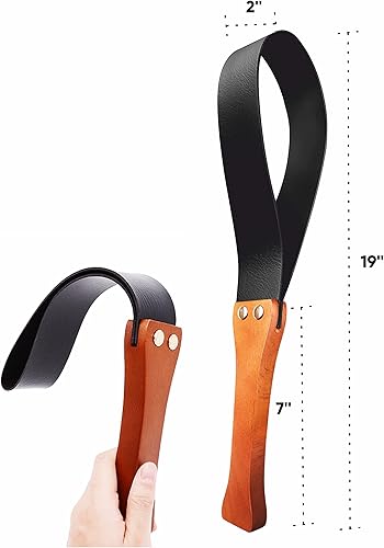 Miniatura 2 de Cultivo de cuero sintético para caballos ecuestre con mango de madera antideslizante