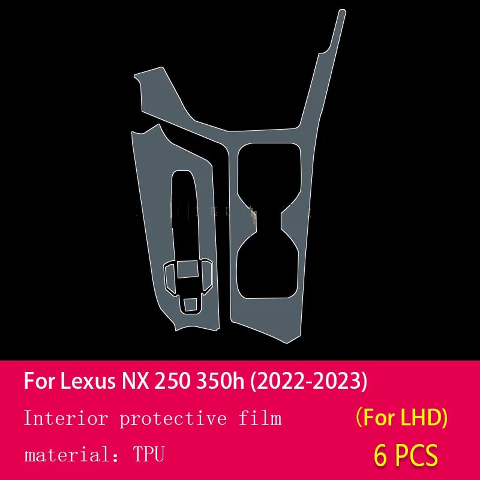 CarXs Car Interior Center Console Transparent Protective Film Anti-Scratch Repair Film,Fit for Lexus NX 250 350h 2022-2023