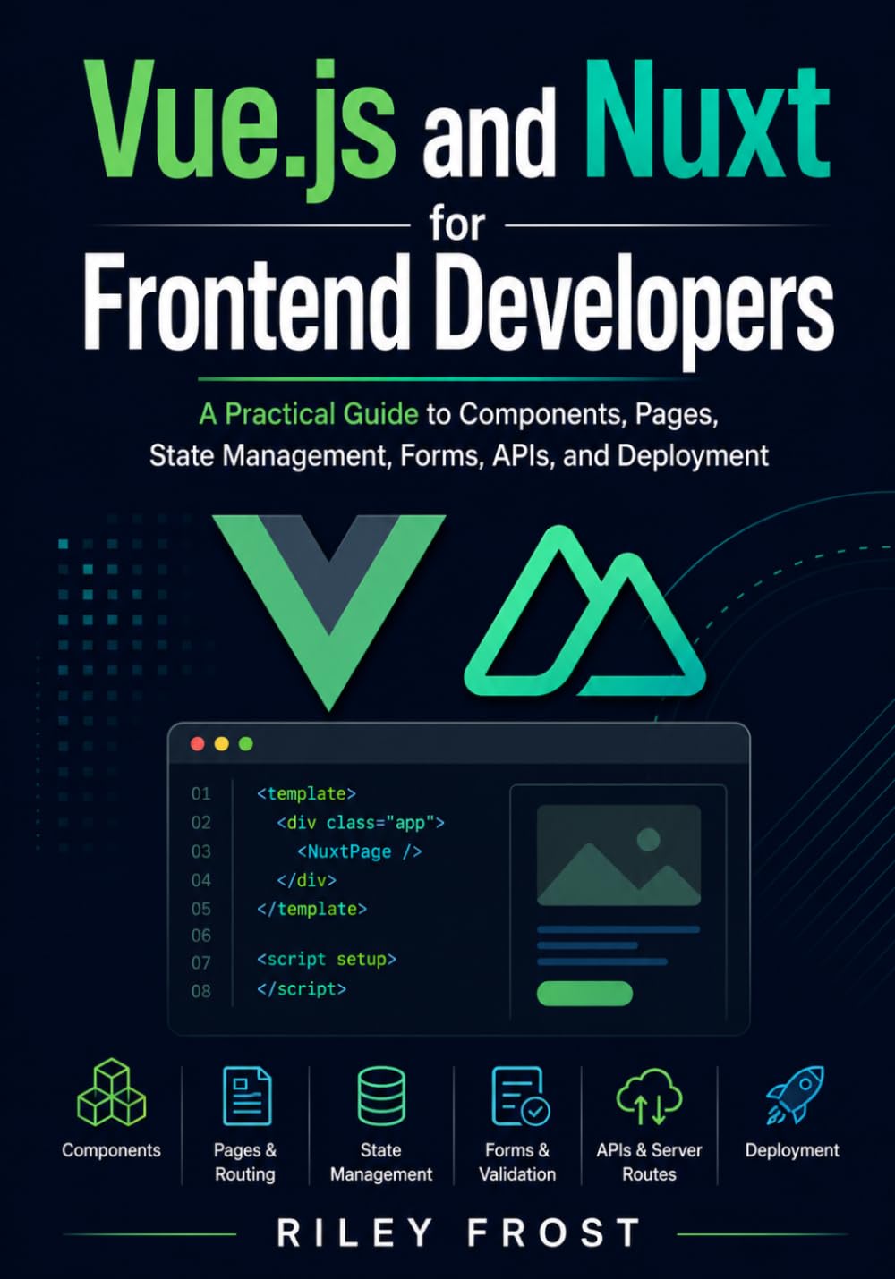 Vue.js and Nuxt for Frontend Developers: A Practical Guide to Components, Pages, State Management, Forms, APIs, and Deployment