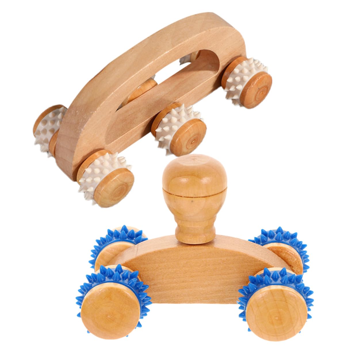 Ipetboom 10piezas Rodillo De Masaje Manual De Madera Para De Masajeador Portátil Para Pies Cuello y Cuerpo Para Relajación y