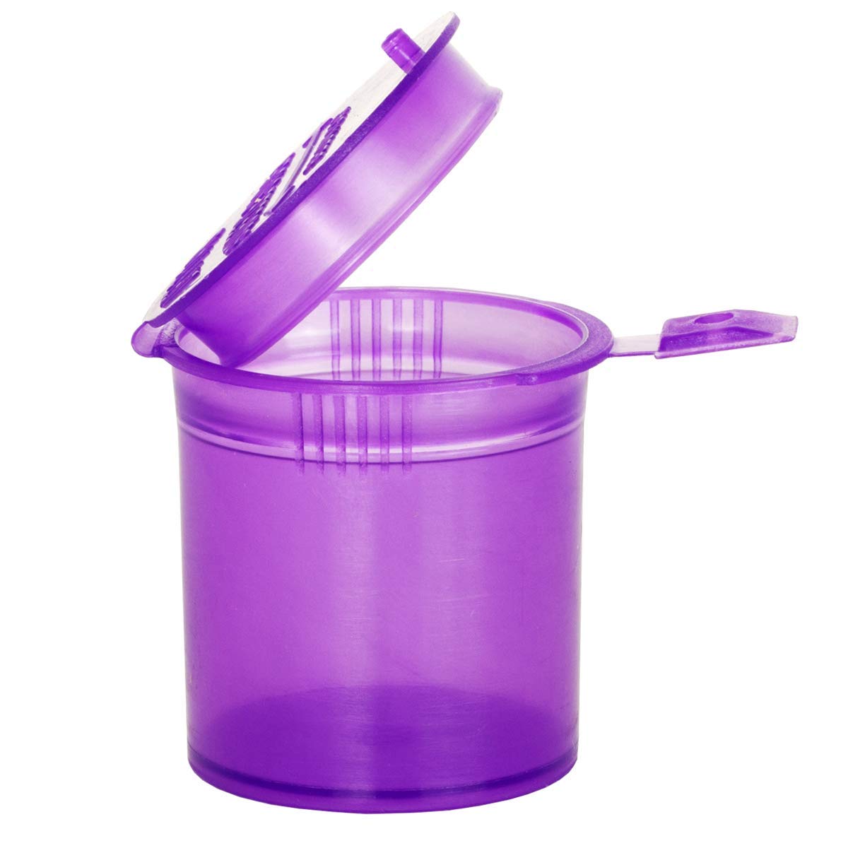 Pop Top Small Storage Flower Herb Containers - 300 pcs (Translucent Purple)