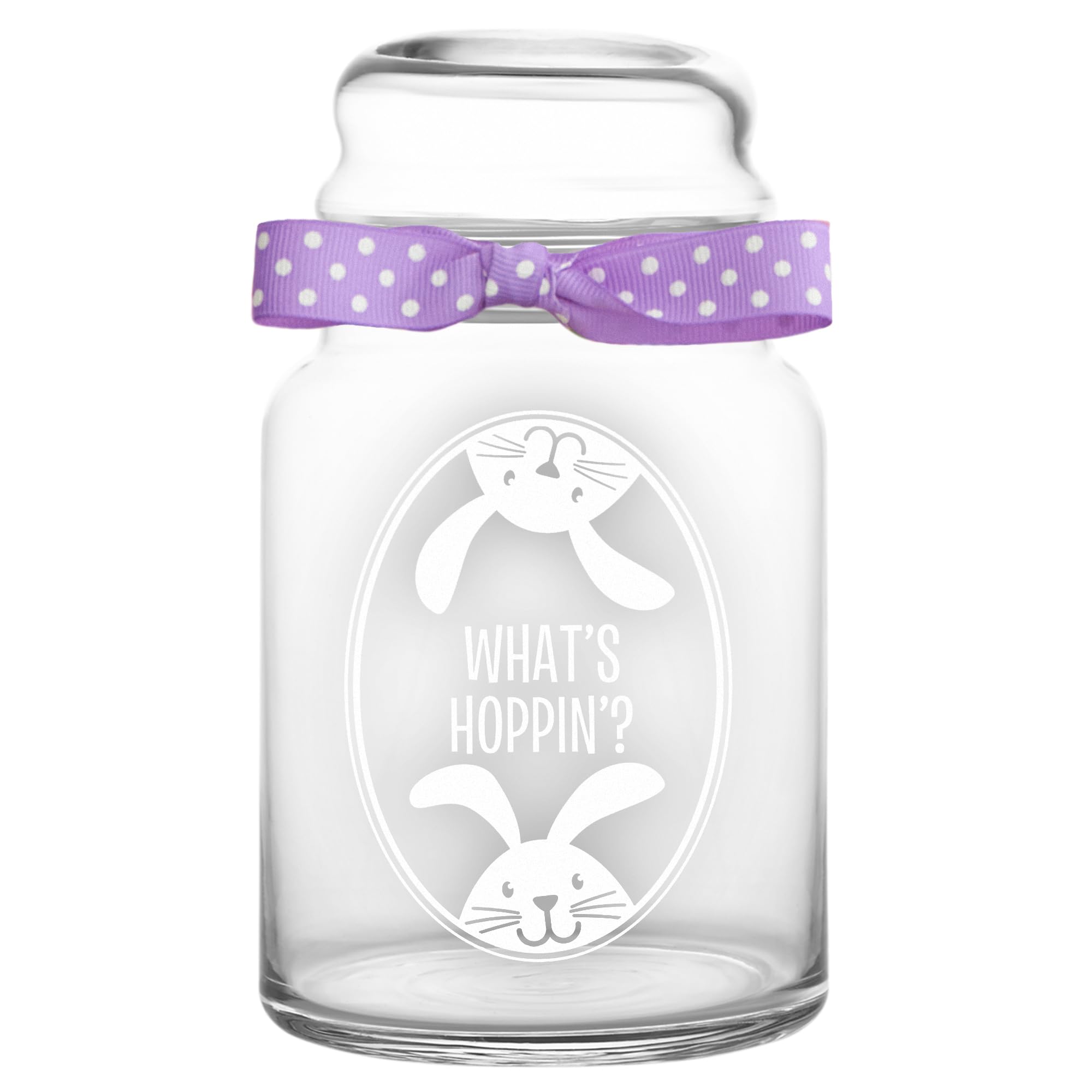 Let's Make Memories Personalized Candy Jar - Easter Friends Candy Jar w/Airtight Lid - Holds 31 oz. - Bunnies