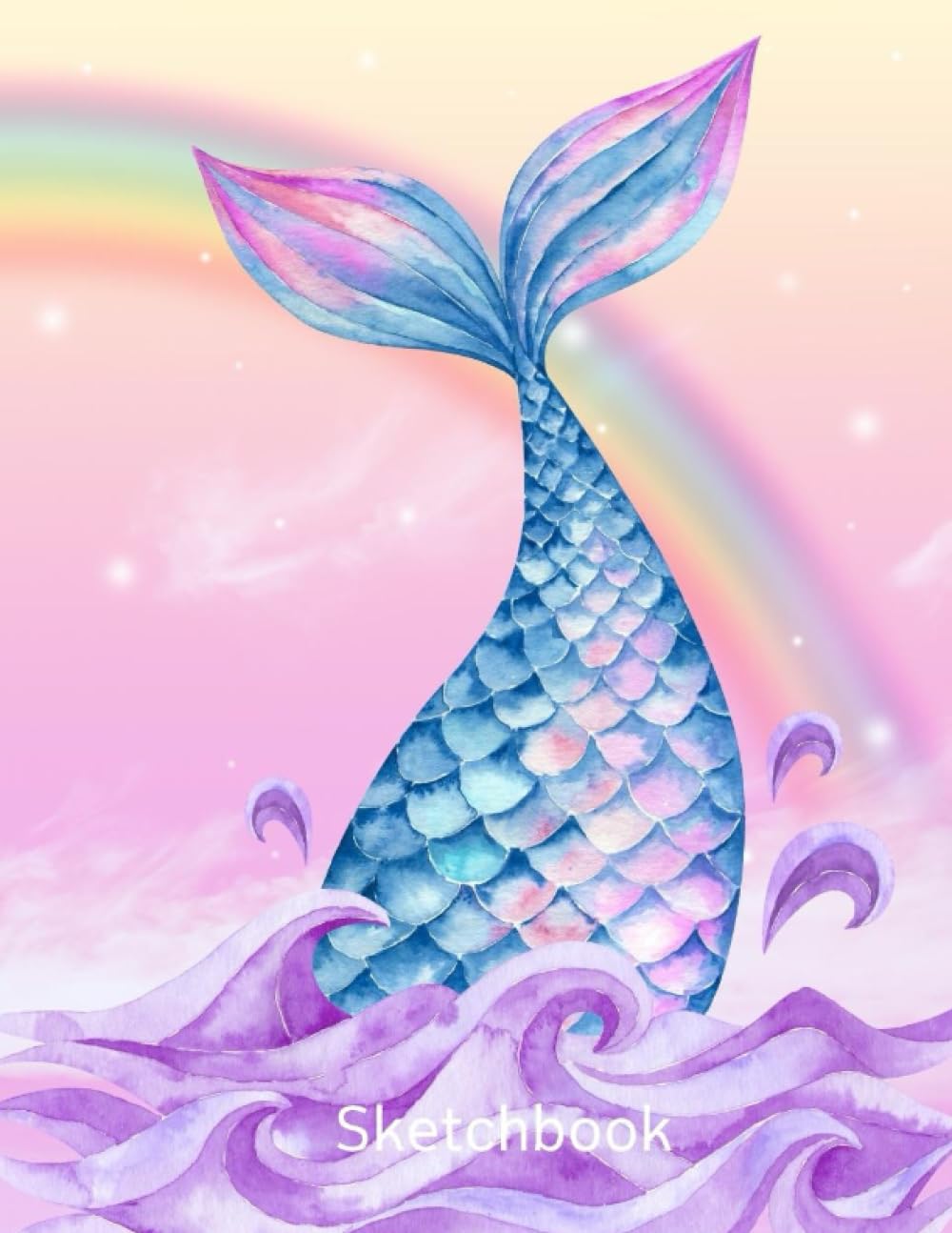 SKETCHBOOK Mermaid Tail Cover: Sketchbook for Writing and Drawing, Painting, Sketching or Doodling, Large for Girls and Mermaid Princess Lover (8.5 x ... - 120 Pages Glossy Cover (Kids Drawing Books)
