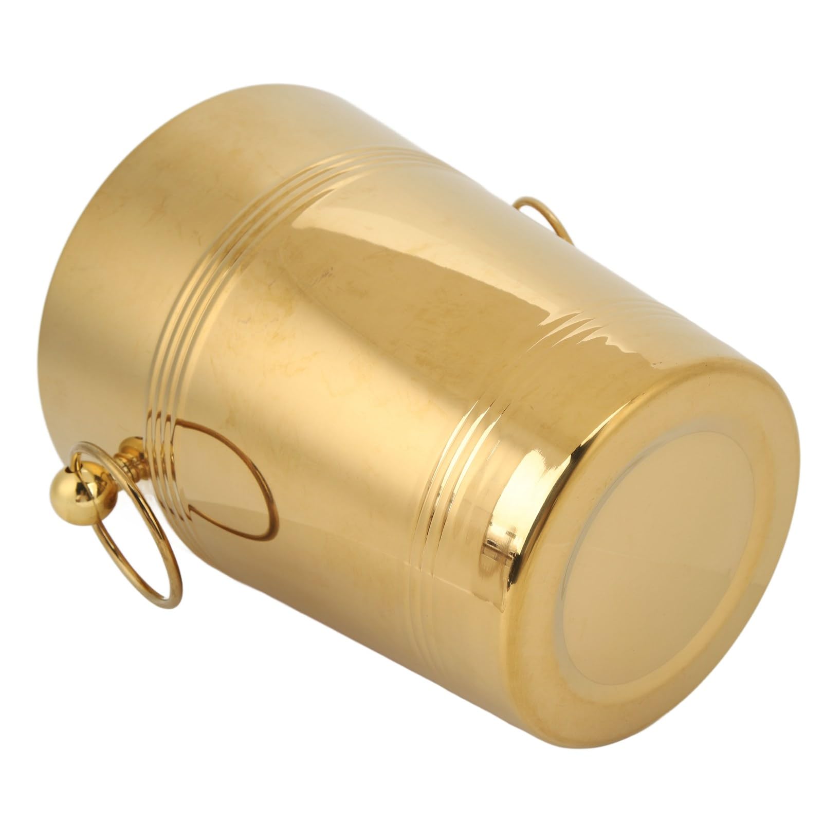 Cubo de Metal para Bebidas Cubo de Hielo Aislado Enfriador de Vino Elegante para Cerveza, champán; Eventos Al Aire Libre, Fiestas (L)
