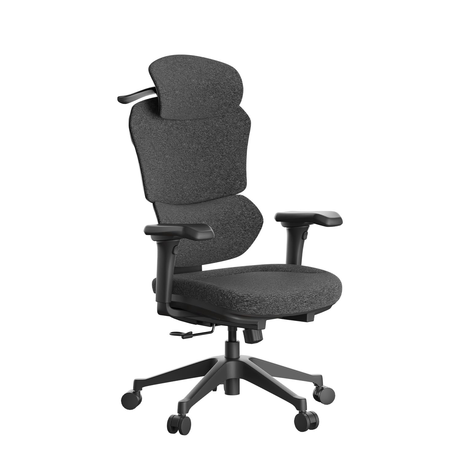 G-PACK PRO Ergonomic Office Chair – Computer Chair with Divided Tilted Back, Adjustable Armrests & Soft Seat – Holds Up to 290bs (Gray)