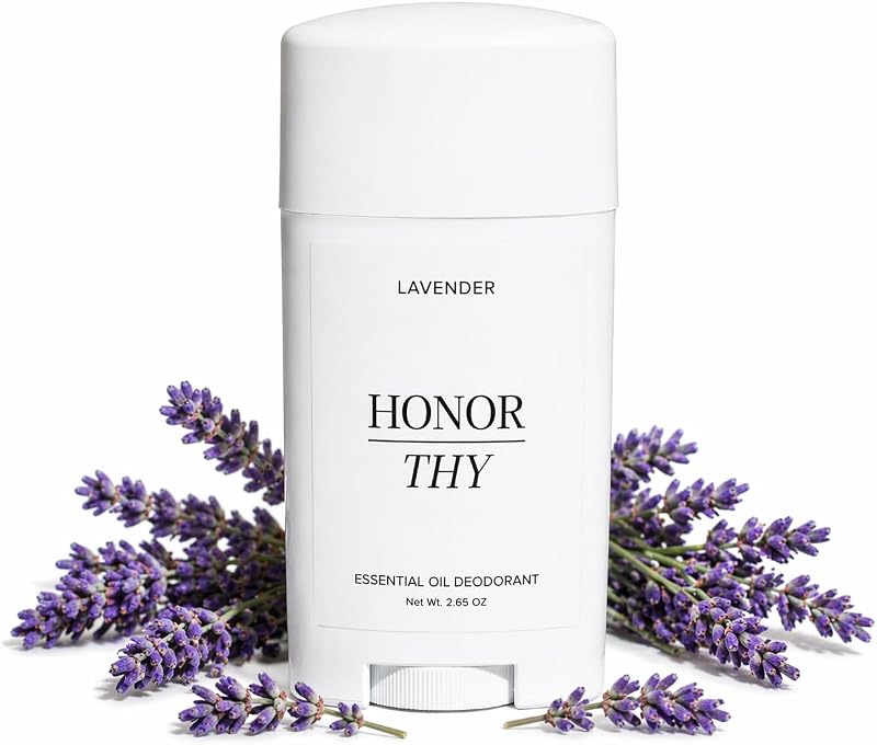 Desodorante Honor Thy com óleos essenciais e bicarbonato, sem alumínio, lavanda