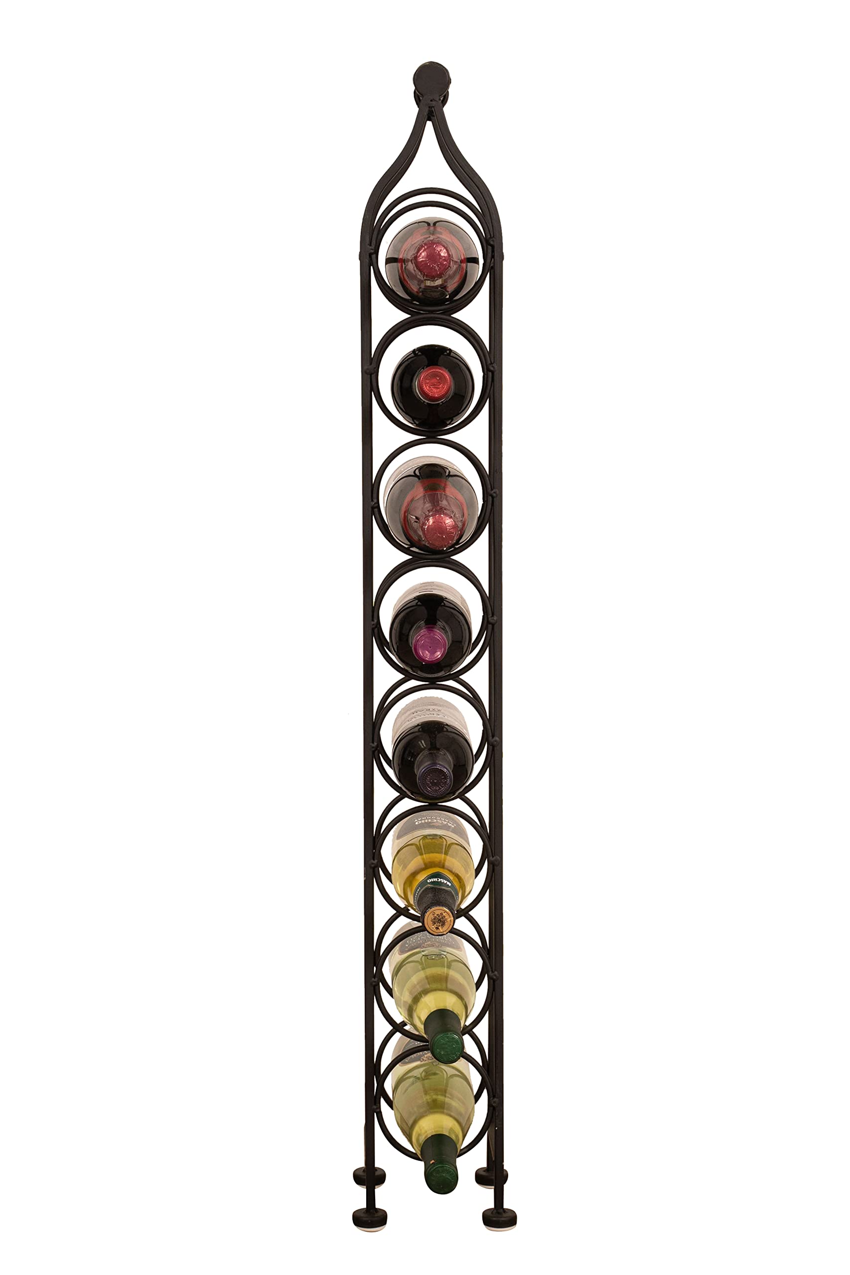 Biscottini Botellero Vino Metal 105x12x12 cm | Botellero Vino Vertical | Mueble botellero para 8 Botellas | Soporte Botellas Vino y Agua