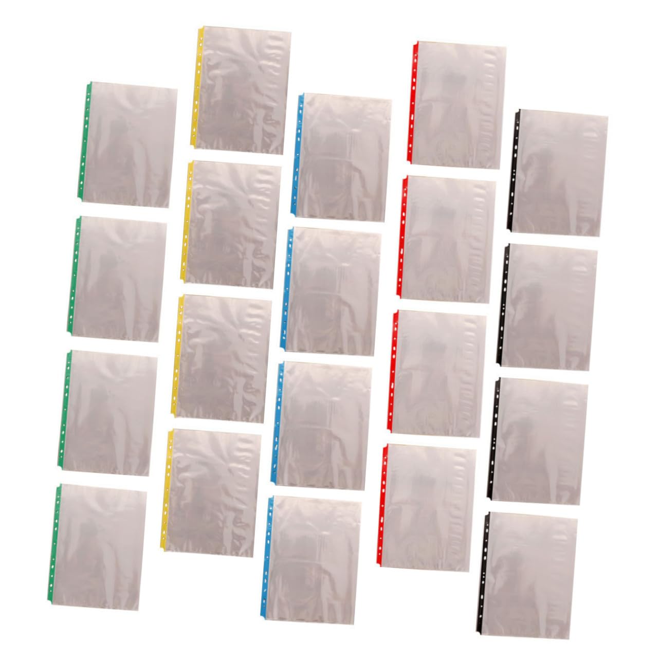Protège-feuilles Transparent A4 à 11 Trous en Pp pour Classeur, Lot de 100 Pochettes Résistantes pour Protection et Rangement de Documents Scolaire ou Personnel