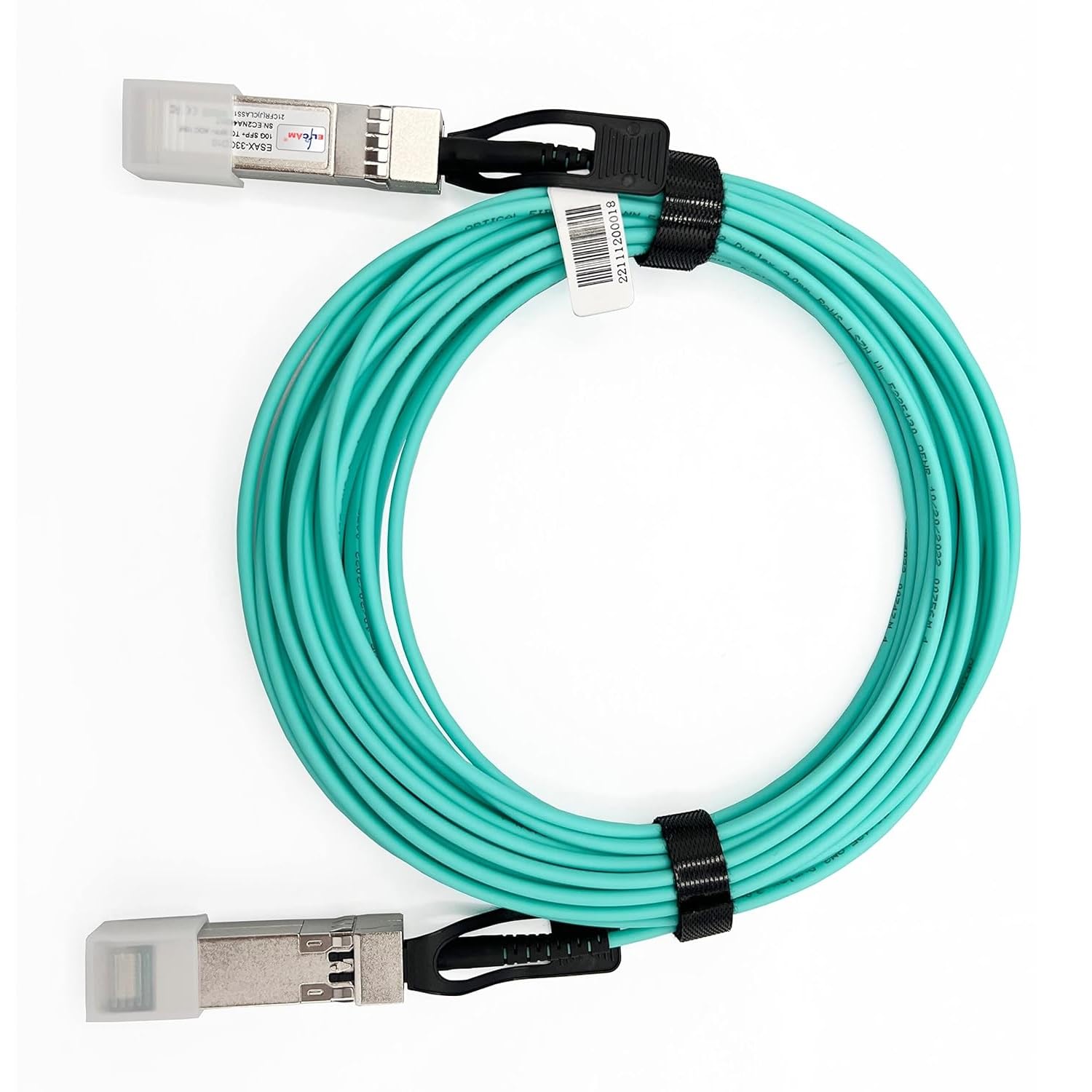 Elfcam - 3 Metri Cavo Fibra Ottica QSFP28 a QSFP28 100G, OM3 Active Optical Cable 100Gbps per Data Center, Server e Reti ad Alta Velocità