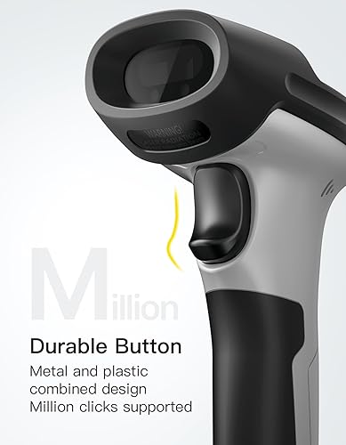 Vista 4 de Inateck Escáner de código de barras 2D, escáner de código QR inalámbrico Bluetooth con aplicación AI y SDK, duración de la batería de 180 días