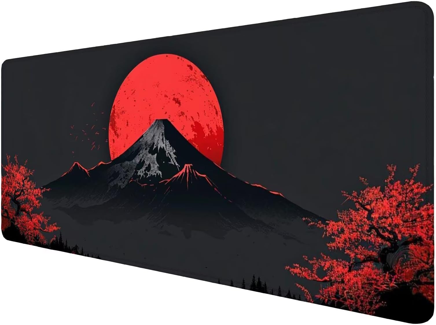 Mountain Mouse Pad Gaming Mouse Mat 1000x500x3mm XXL Mouse Mat Computer Accessories ​Large Non-Slip Desk Pad Stitched Edges Waterproof Durable Mousepad Tree for Office Work Home Decor Gift J718