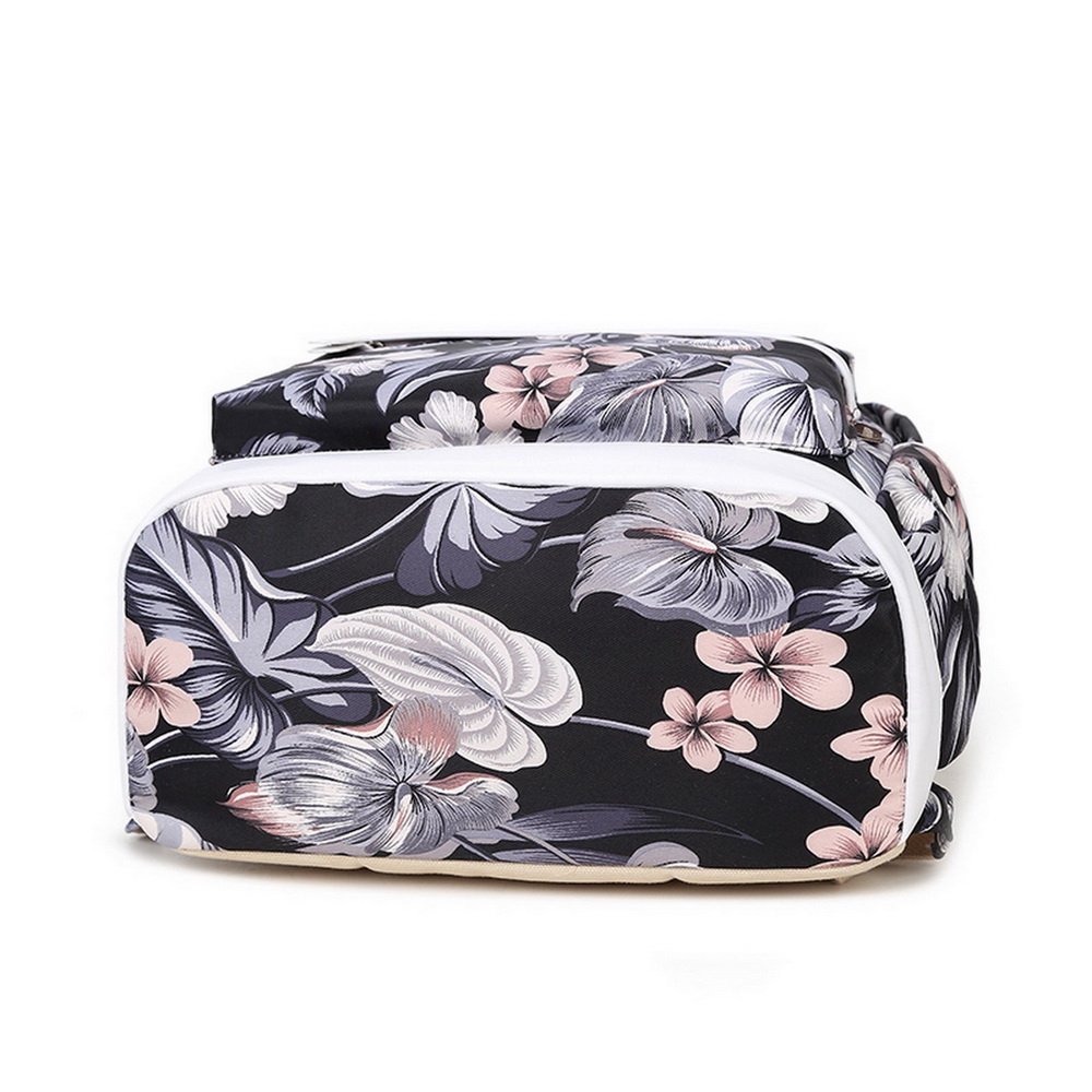 Acmebon Sac à dos décole fashion pour filles, Sac à dos Casual pour ordinateur portable - Ensemble de 3 pièces pour femmes Floral