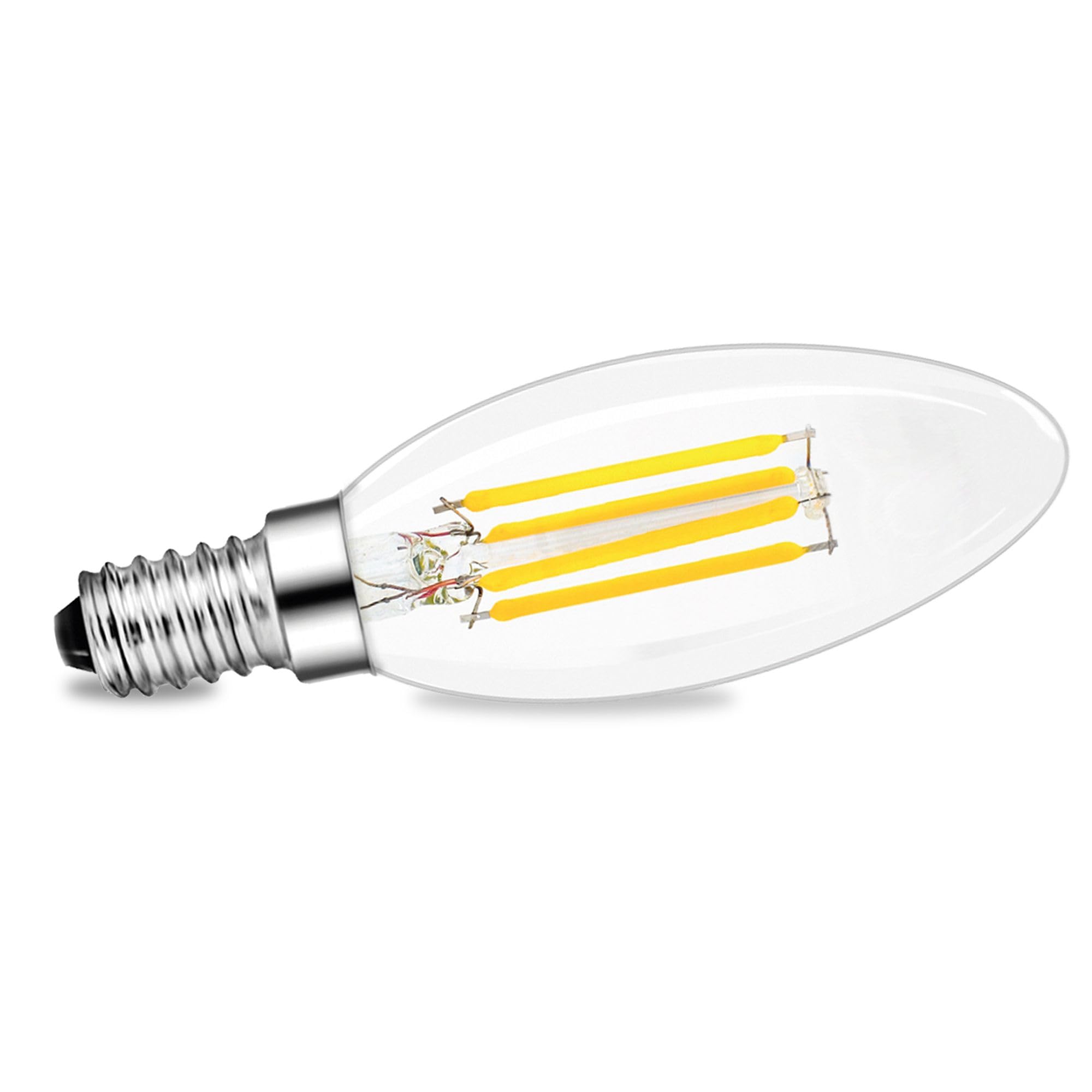 linovum LED Kerze E14 Filament 6er Set fourSTEP 4W warmweiß 2500K dimmbar